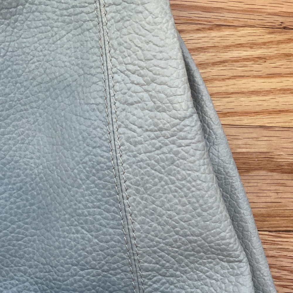 Ted Benson Leather Hobo Bag Gray Large - Picture 6 of 14